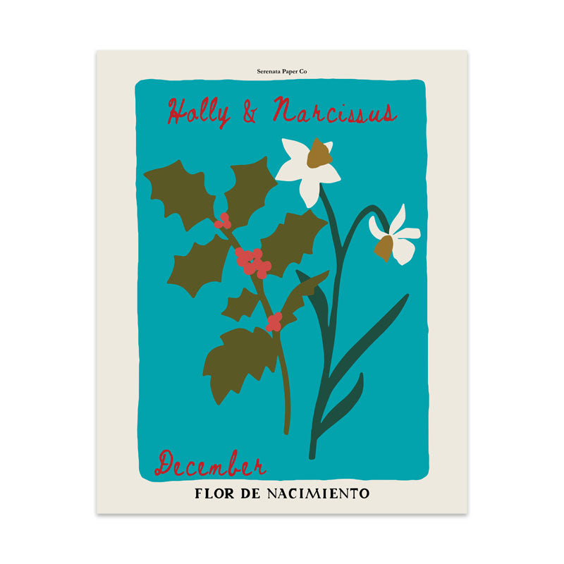 December Birth Flower Art Print
