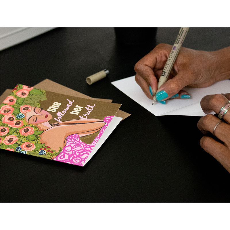Artisan Floral Greeting Card Set of 6 (Size A2)